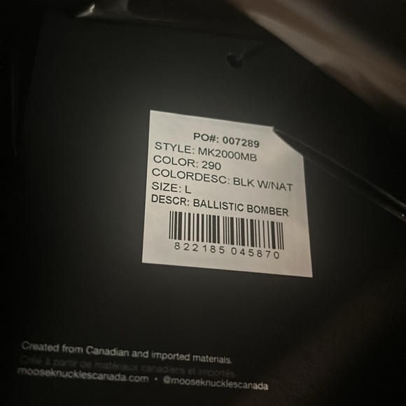 BRAND NEW MOOSE KNUCKLES JACKET. NEVER WORN TAGS ARE STILL ON IT. 100% AUTHENTIC - Picture 4 of 4